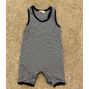 Monica & Andy Navy Striped Romper